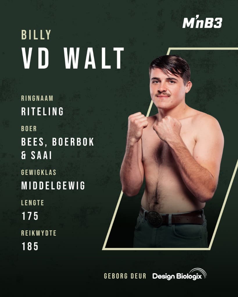 Portret van Billy van der Walt
