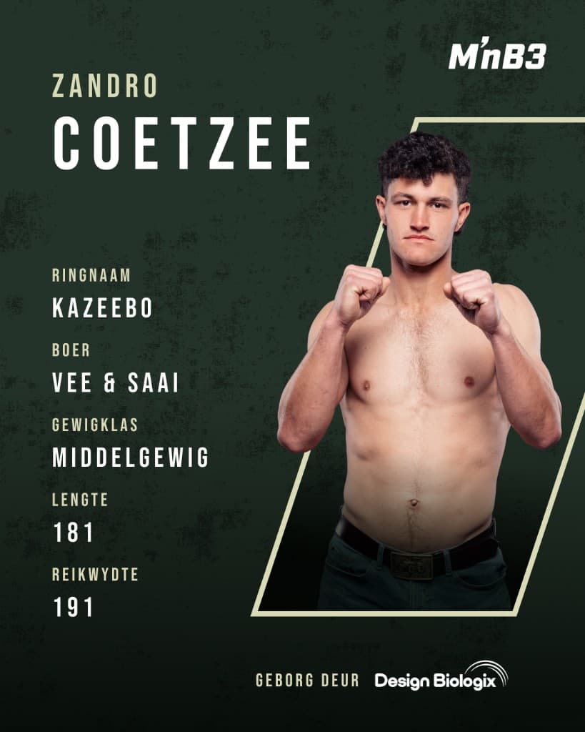Portret van Zandro Coetzee