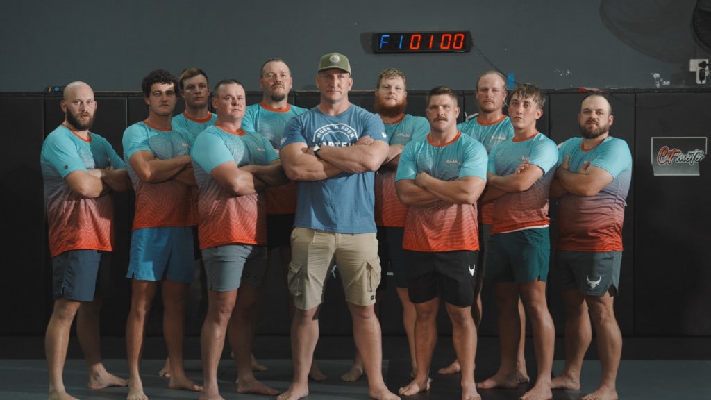 Span Blou in die gimnasium